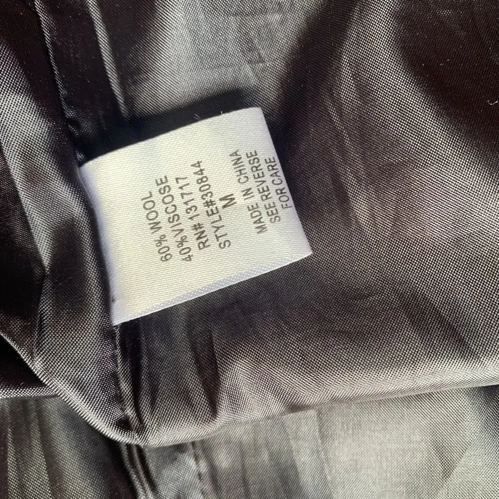 Military Style‎ Gray Wool Blend Short Coat Fits XS-S size